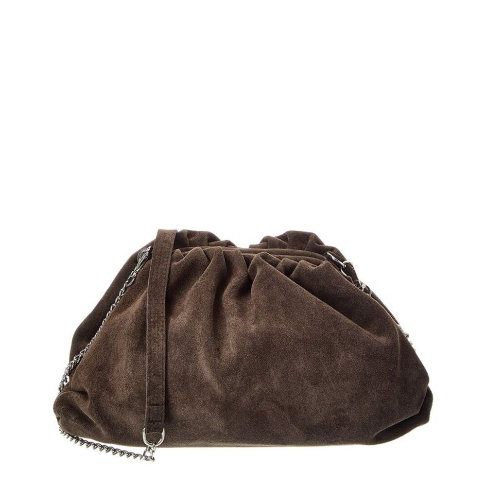 Isabella Rossetti Halle Leather Clutch, Brown